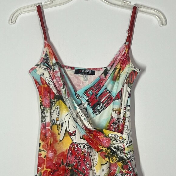 RARE Morgan Y2K Timeless Parisian Art Deco Tulle Lightweight Comfy Slip Dress XS - Picture 3 of 11